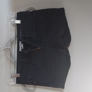 Black jean shorts